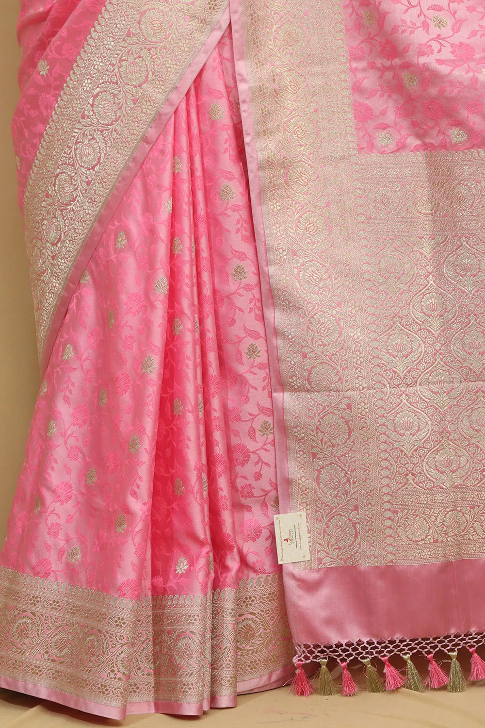 Pretty in Pink: Banarasi Silk Saree