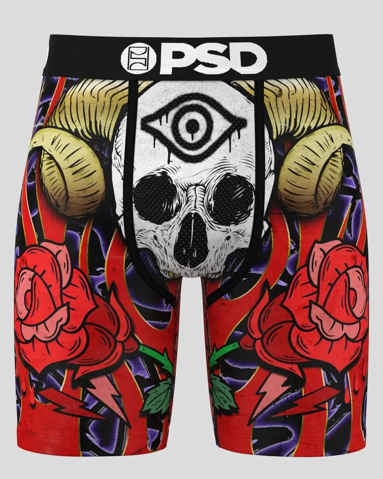 PSD Men's Multicolor Bones Boxer Briefs Large Underwear - 224180065-MUL-L