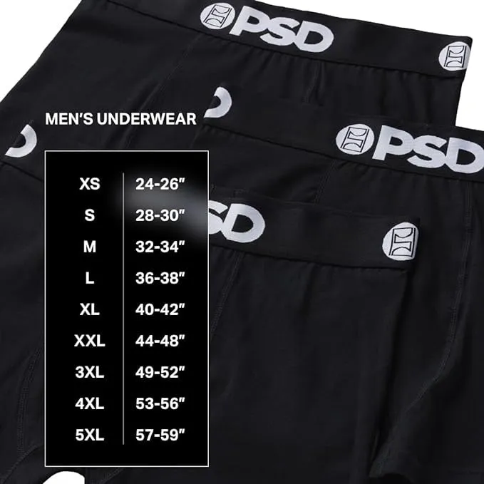 PSD Men's Multicolor Cocky 3-Pack Boxer Briefs Small Underwear - 324180216-MUL-S