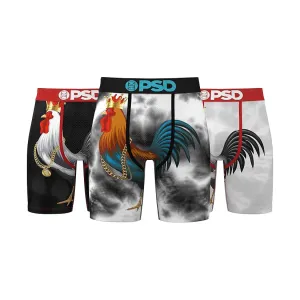 PSD Men's Multicolor Cocky 3-Pack Boxer Briefs Small Underwear - 324180216-MUL-S