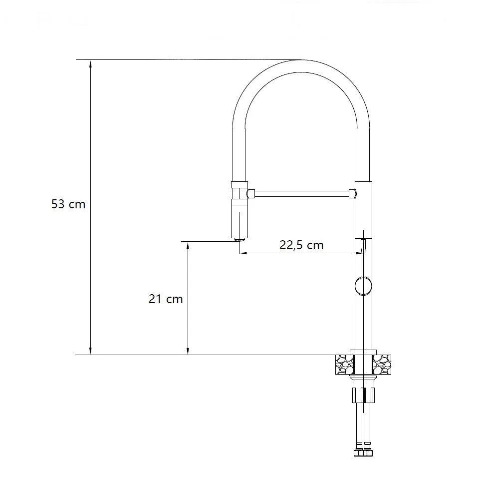 Quadron Margot kitchen tap, Matte Black
