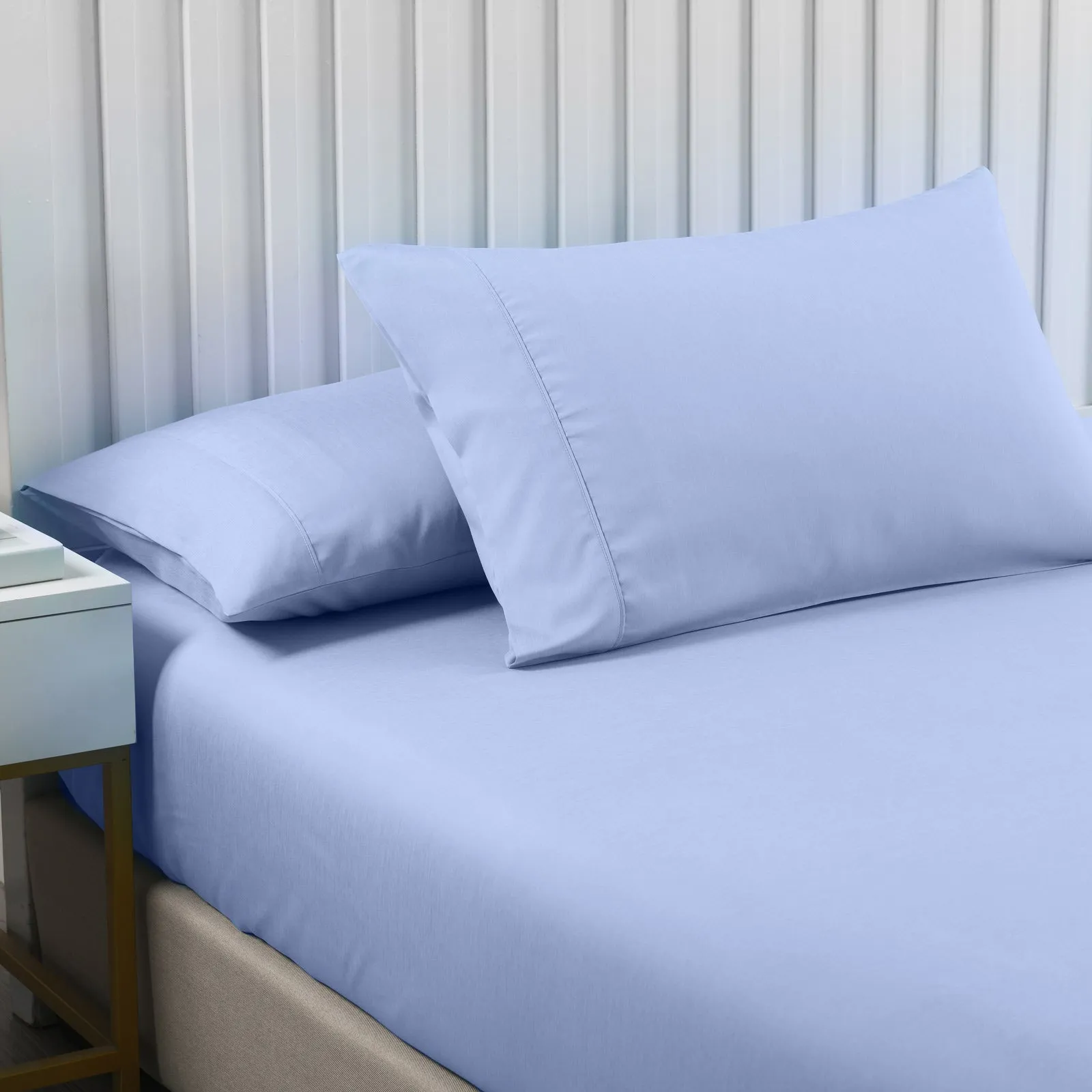 Queen Royal Comfort Bamboo Cooling 2000TC 3-Piece Combo Set - Light Blue