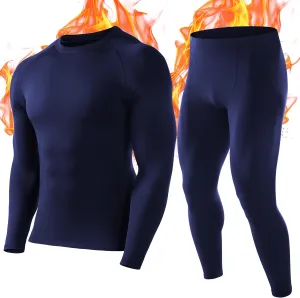 Roadbox Thermal Underwear for Men: Fleece Lined Long Johns Base Layer Cold Weather Winter Ski Thermals Top and Bottom Set