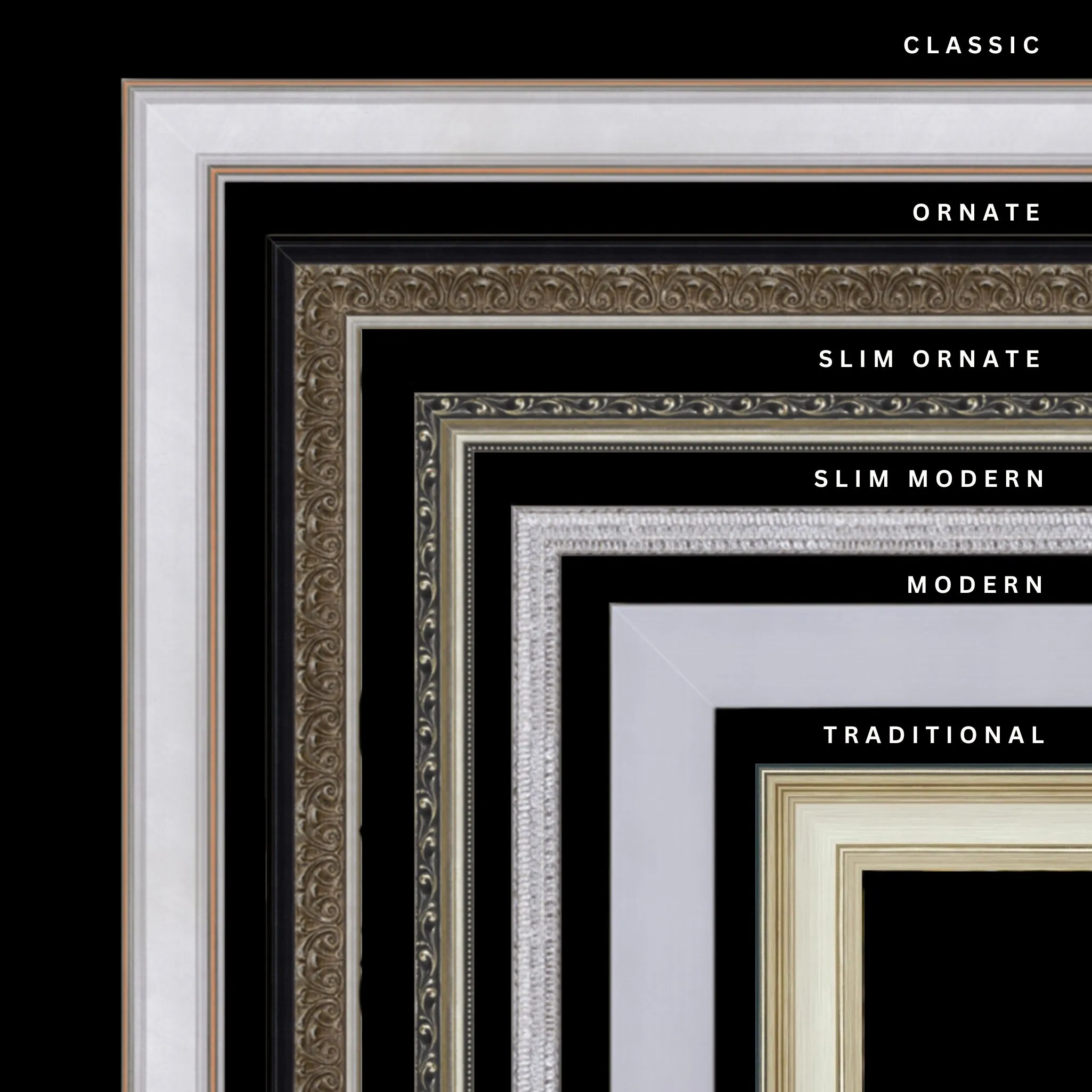 Silver 17x32 Picture Frame Ornate Traditional Classic Antique
