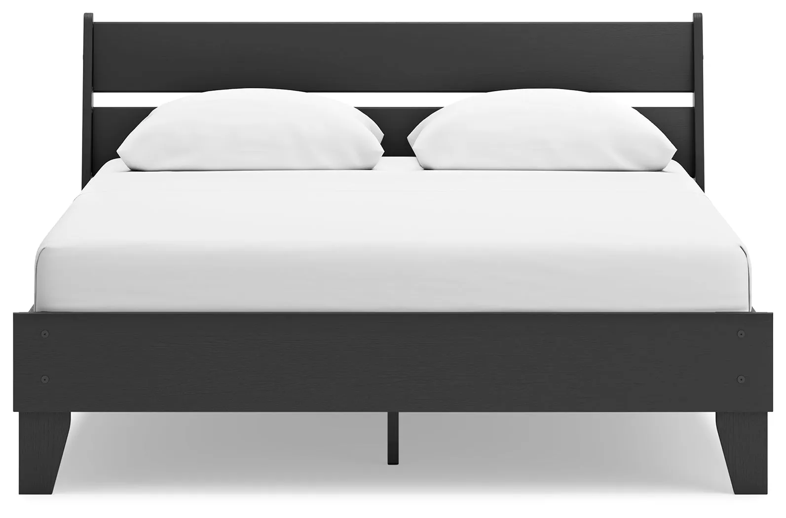 Socalle Queen Panel Platform Bed with Dresser in Black