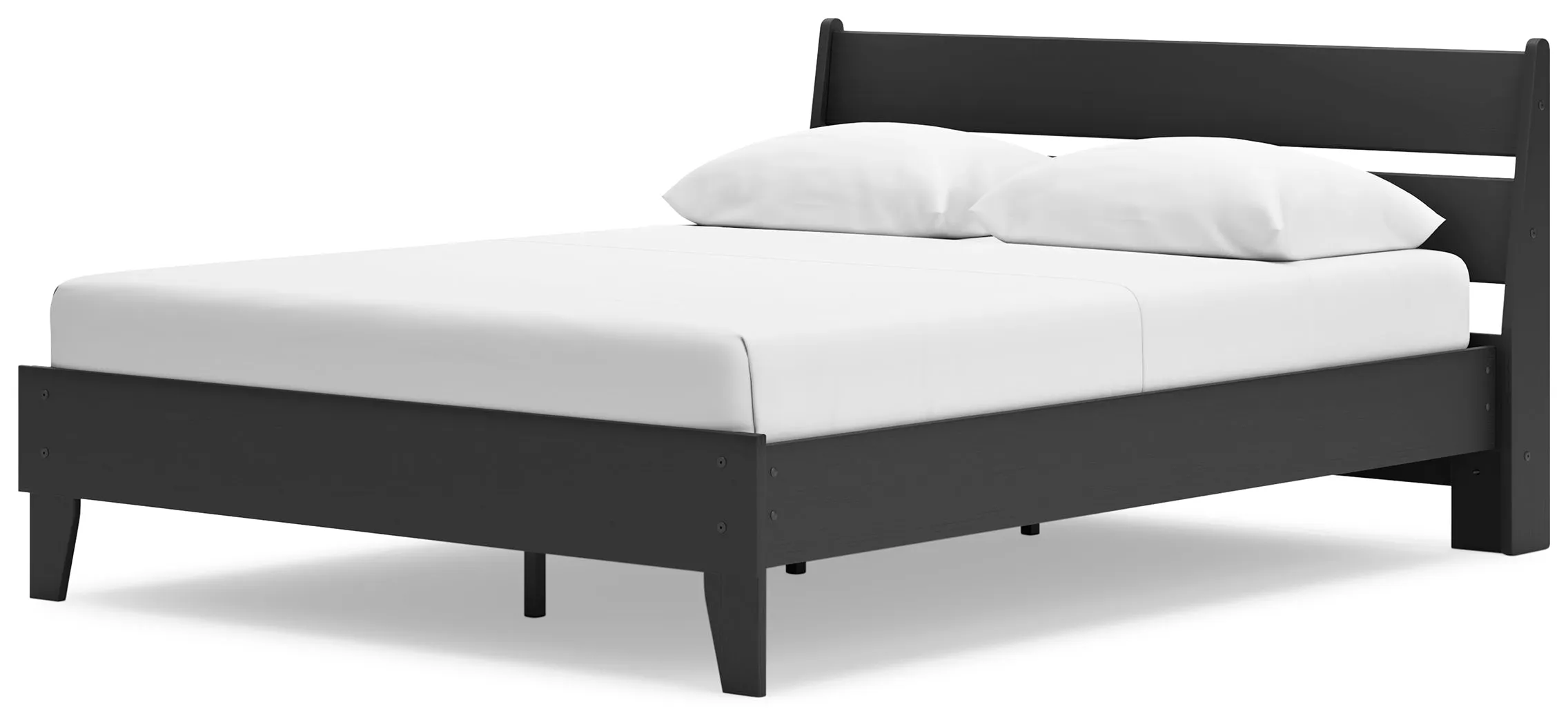 Socalle Queen Panel Platform Bed with Dresser in Black
