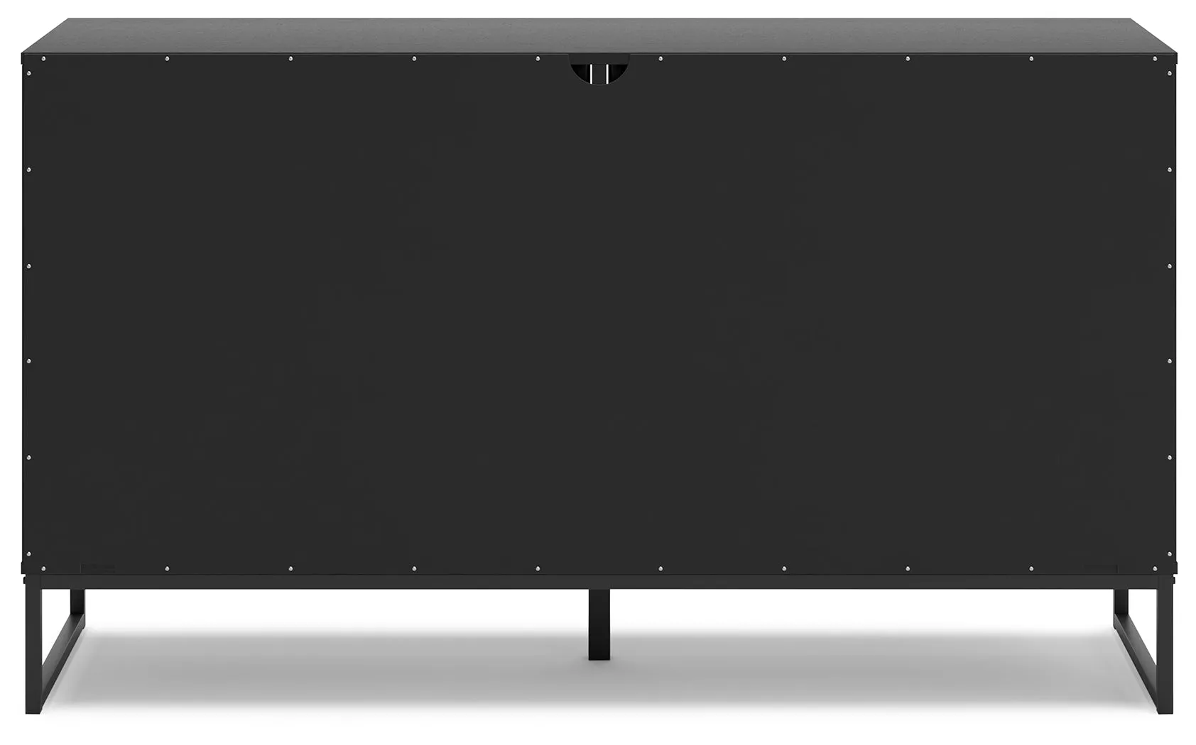 Socalle Queen Panel Platform Bed with Dresser in Black