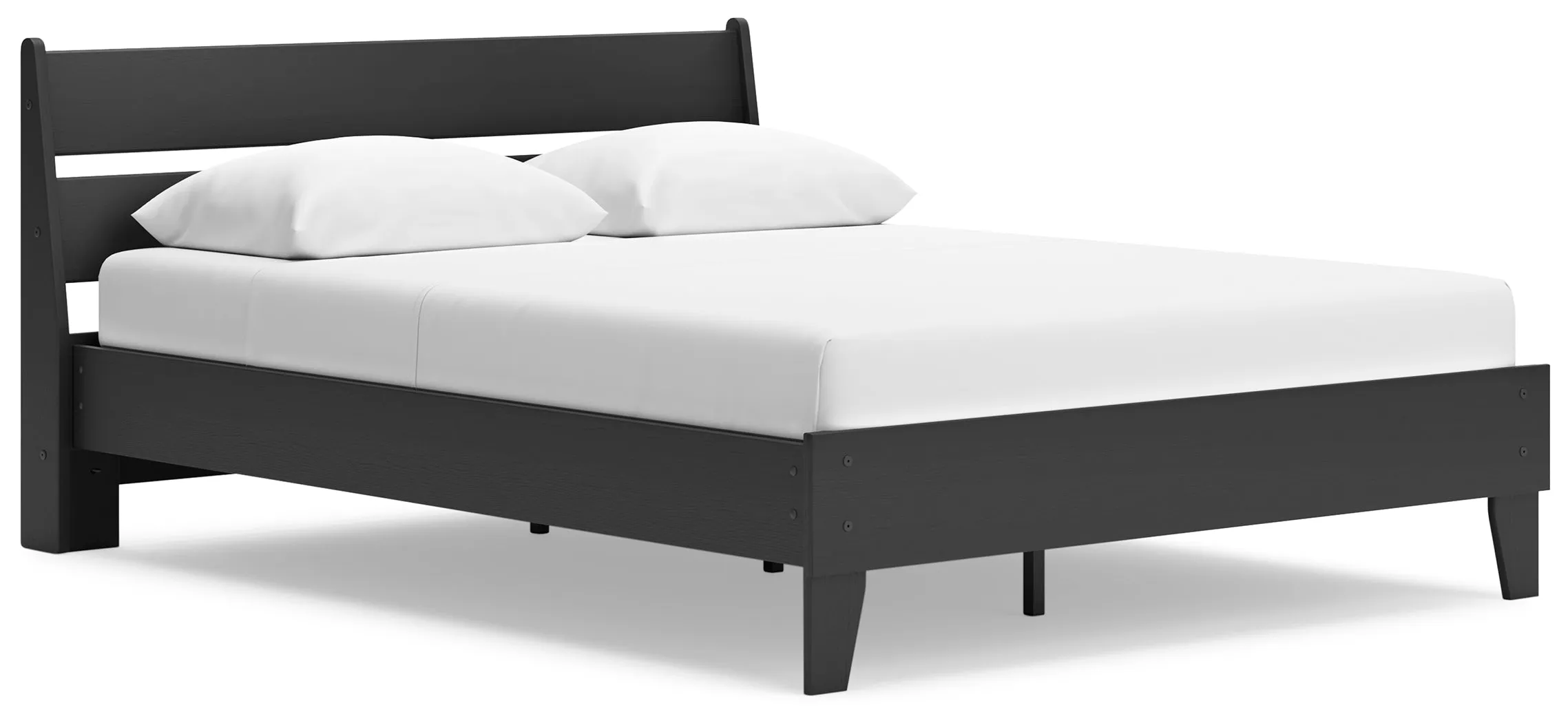 Socalle Queen Panel Platform Bed with Dresser in Black