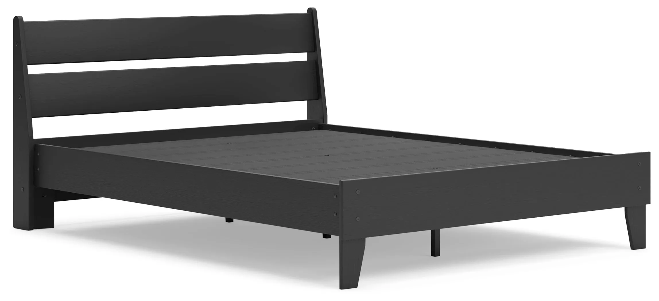 Socalle Queen Panel Platform Bed with Dresser in Black