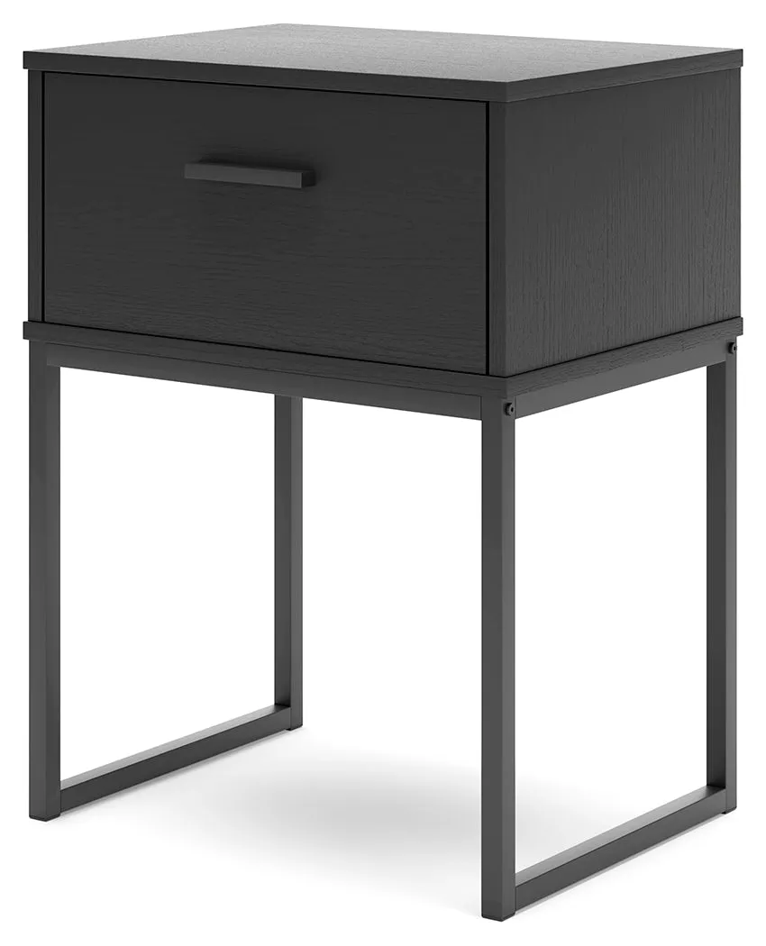 Socalle Twin Platform Bed with Dresser and 2 Nightstands in Black