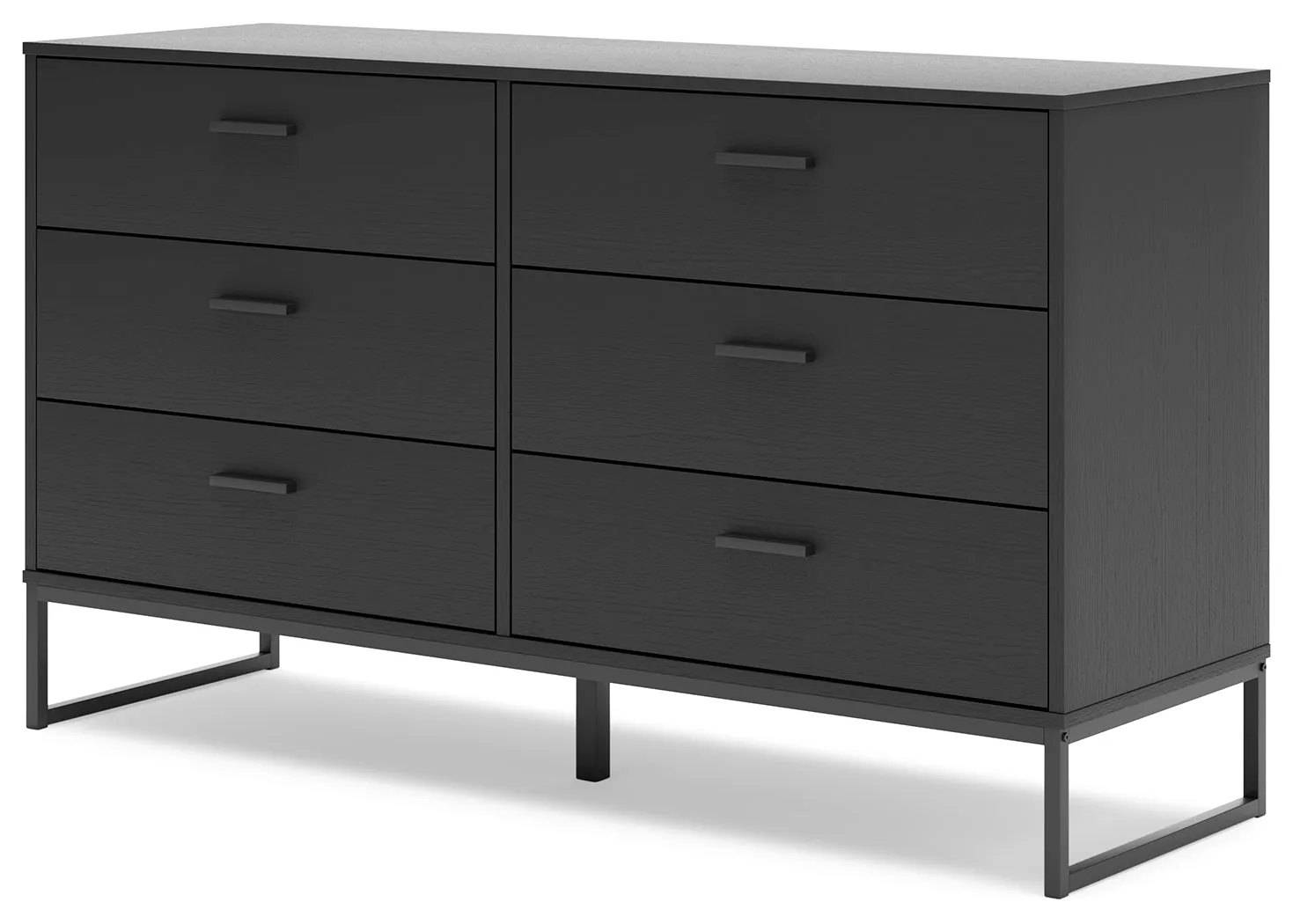 Socalle Twin Platform Bed with Dresser and 2 Nightstands in Black