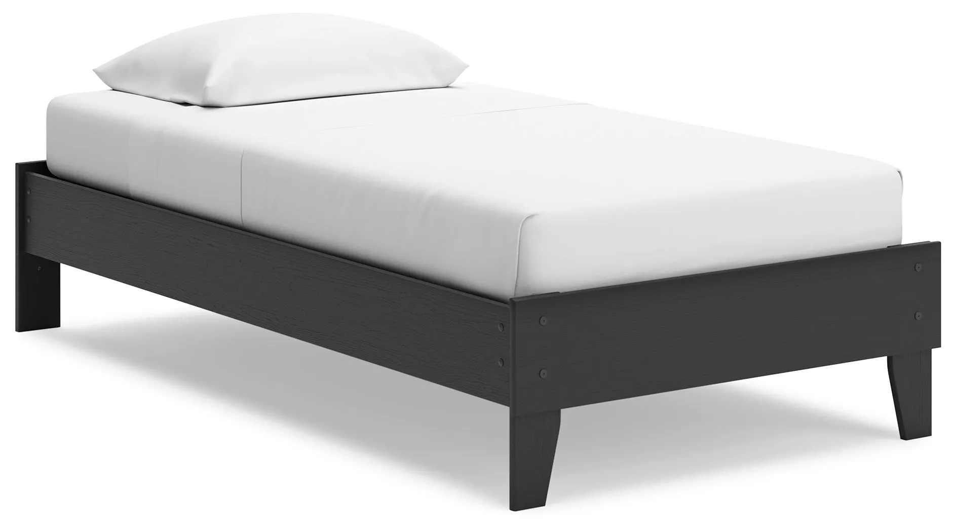 Socalle Twin Platform Bed with Dresser and 2 Nightstands in Black