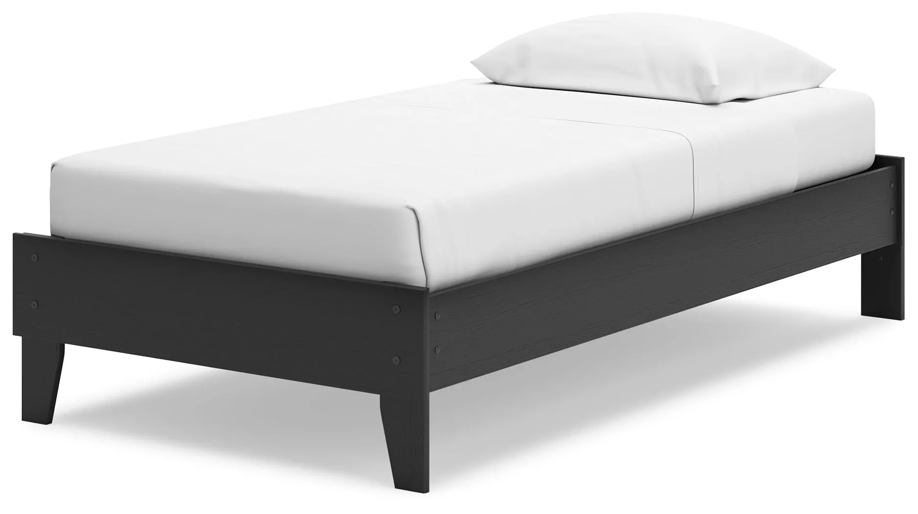 Socalle Twin Platform Bed with Dresser and 2 Nightstands in Black
