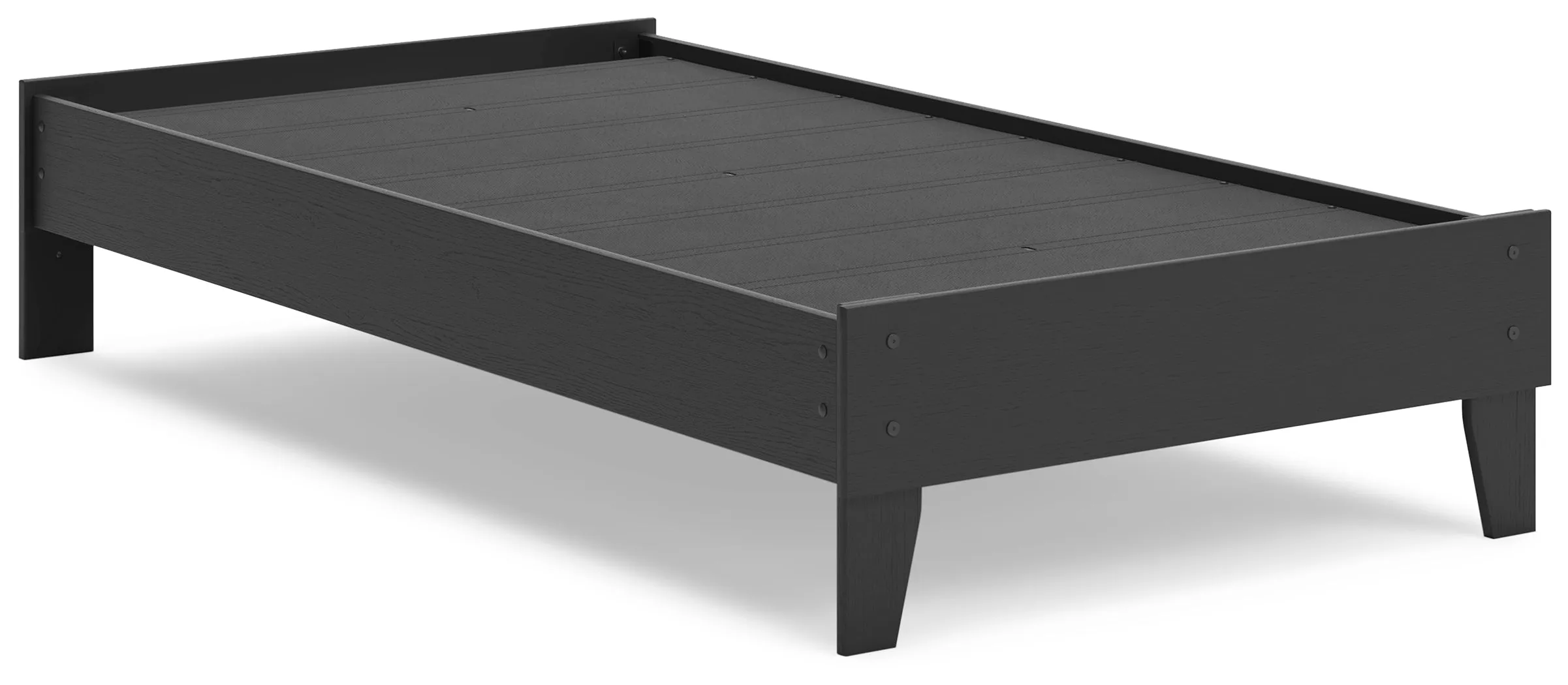 Socalle Twin Platform Bed with Dresser and 2 Nightstands in Black