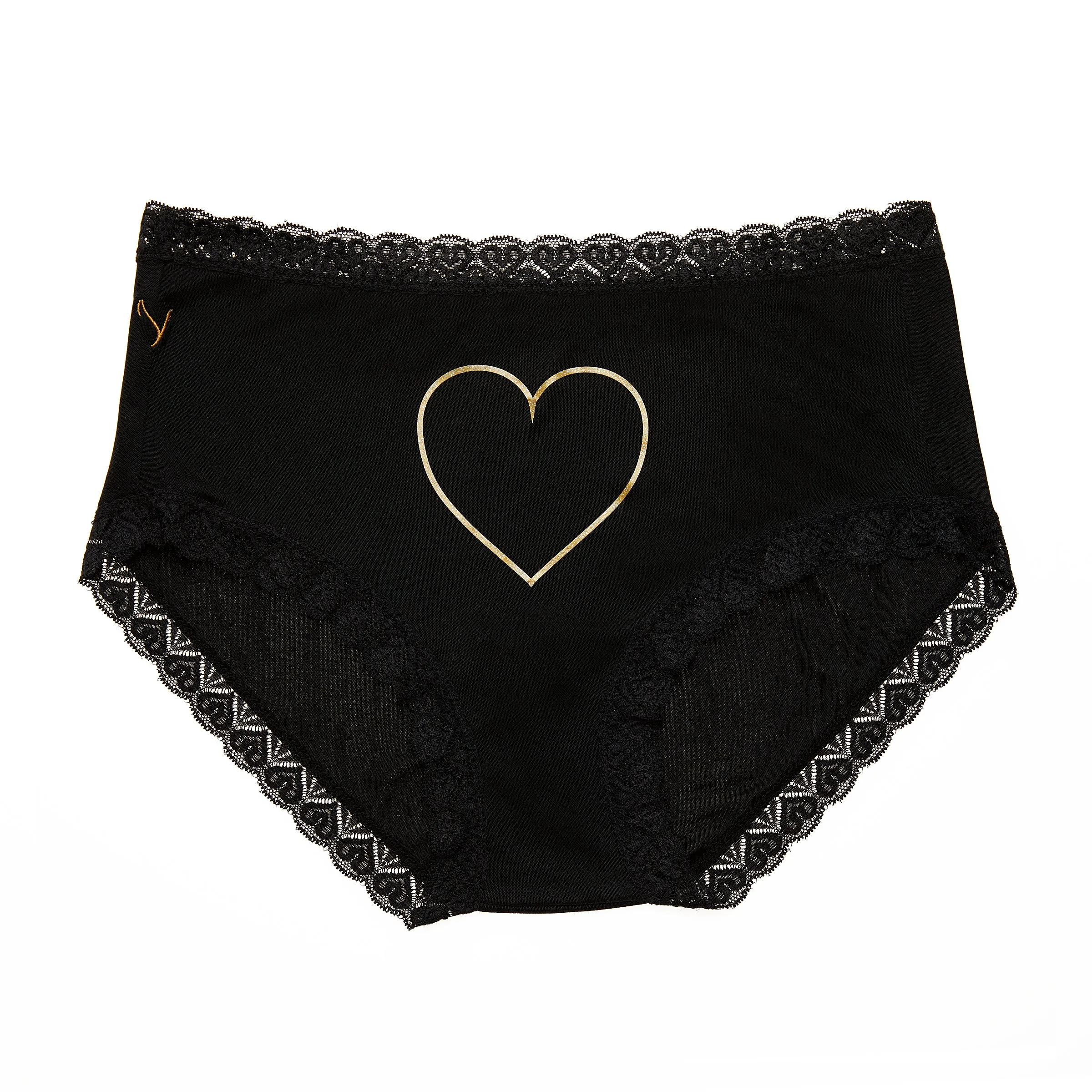 Soft Silk Briefs with Contrast Lace