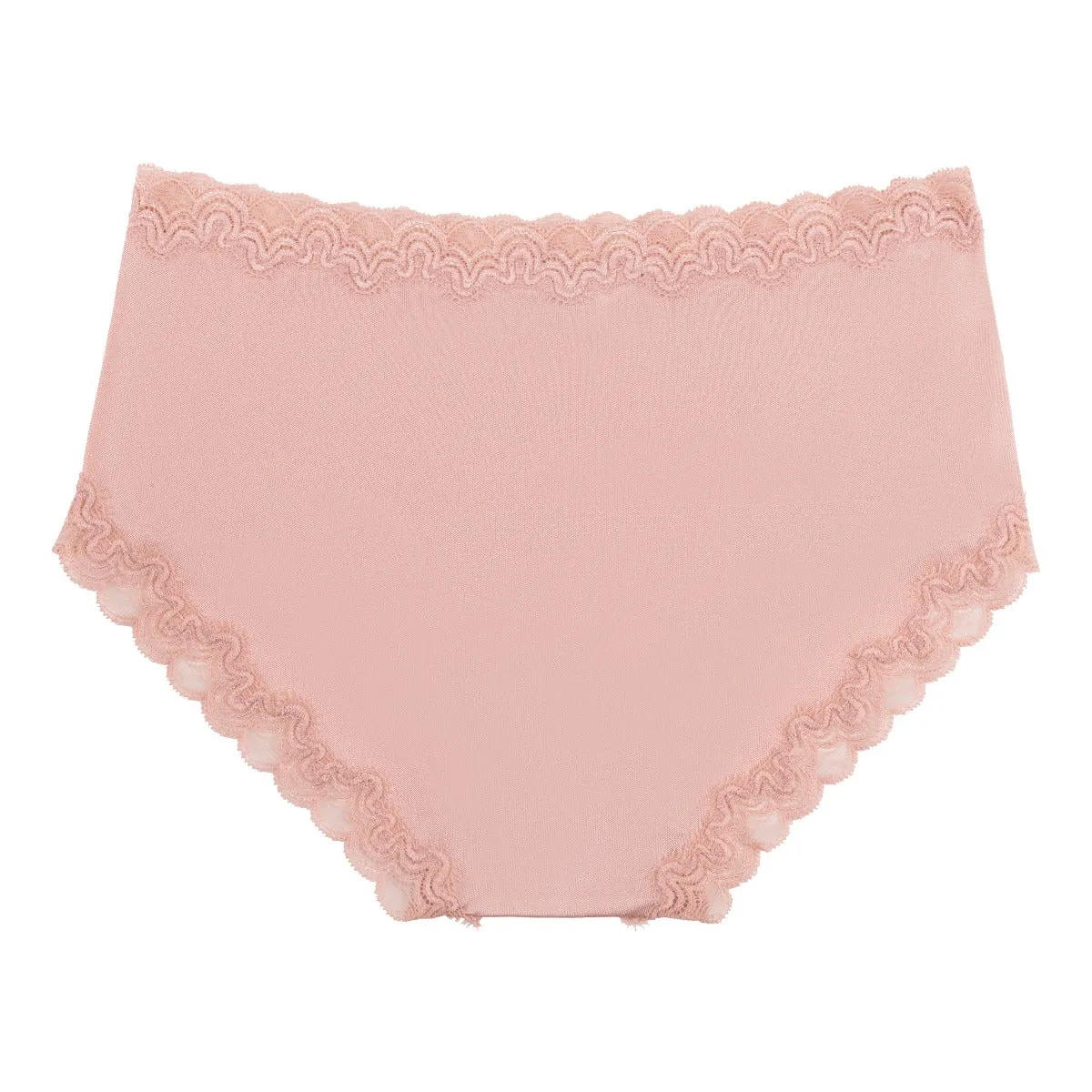 Soft Silk Briefs with Contrast Lace
