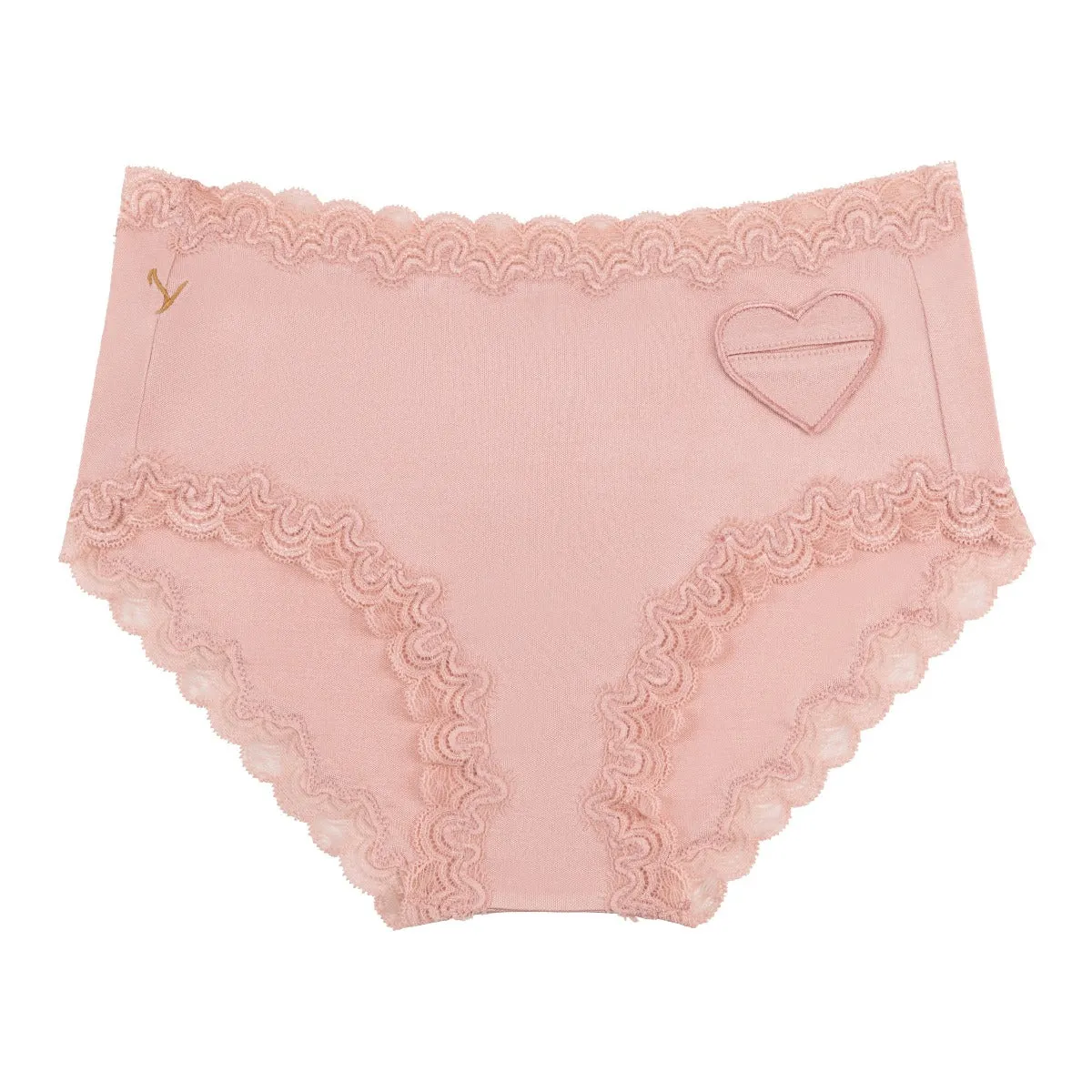 Soft Silk Briefs with Contrast Lace