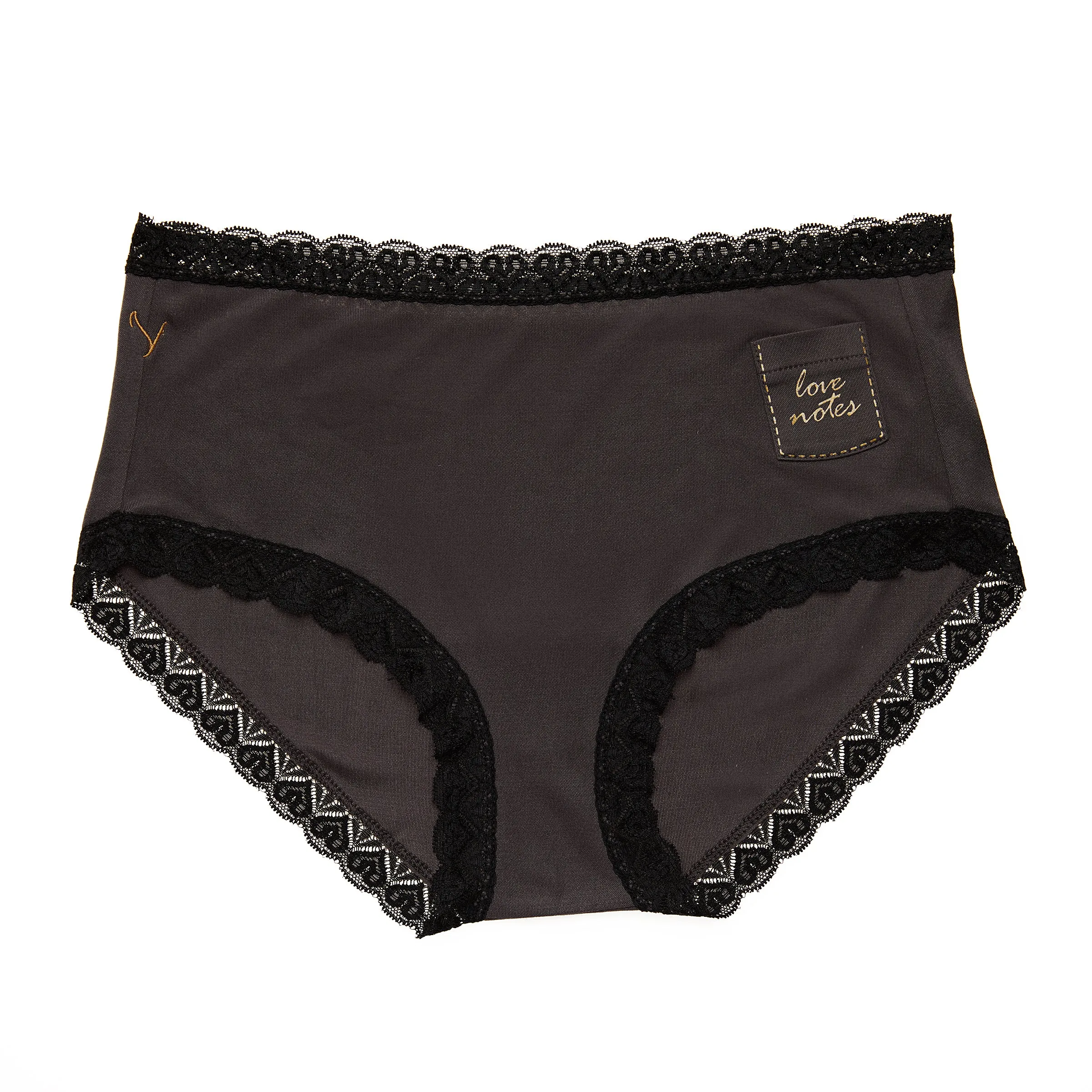 Soft Silk Briefs with Contrast Lace