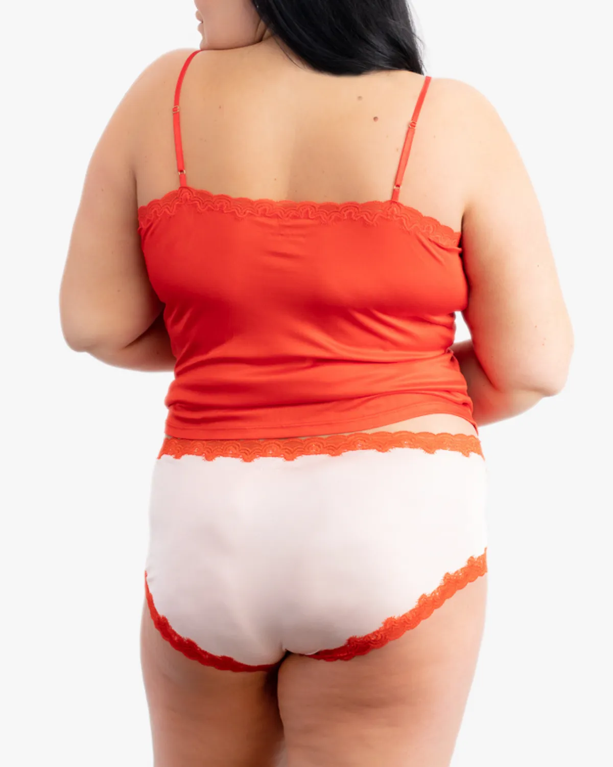 Soft Silk Briefs with Contrast Lace