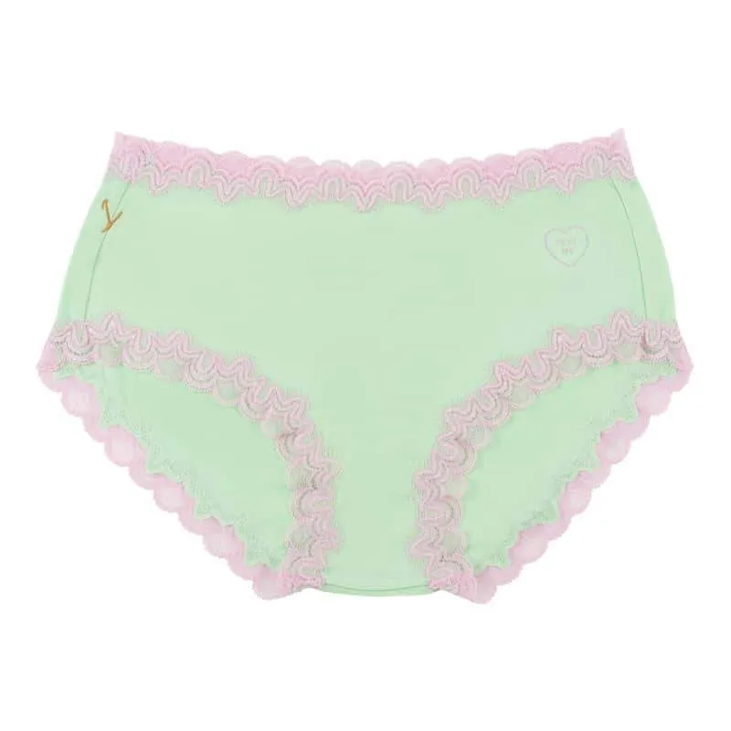 Soft Silk Briefs with Contrast Lace