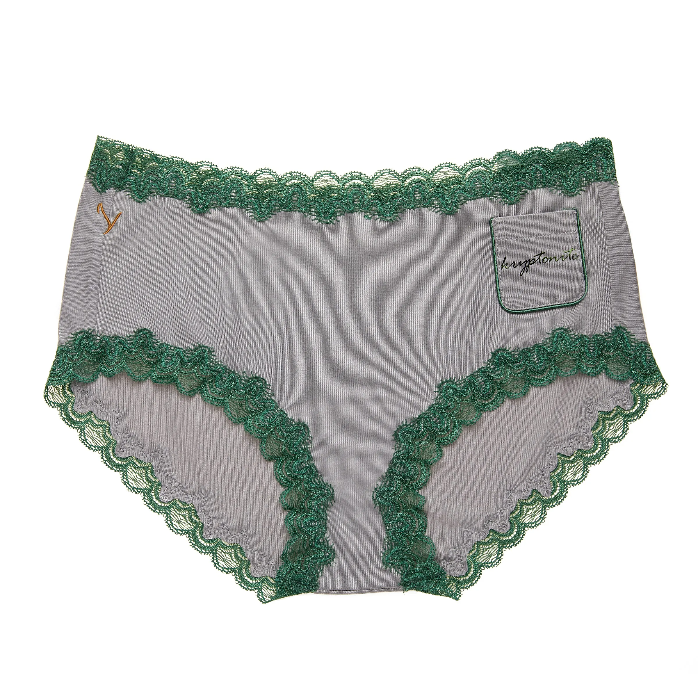 Soft Silk Briefs with Contrast Lace