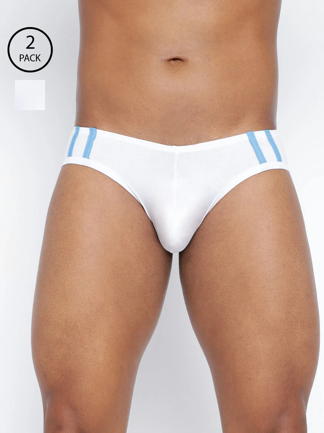 Striped and Solid Fashion Brief (Pack of 2)