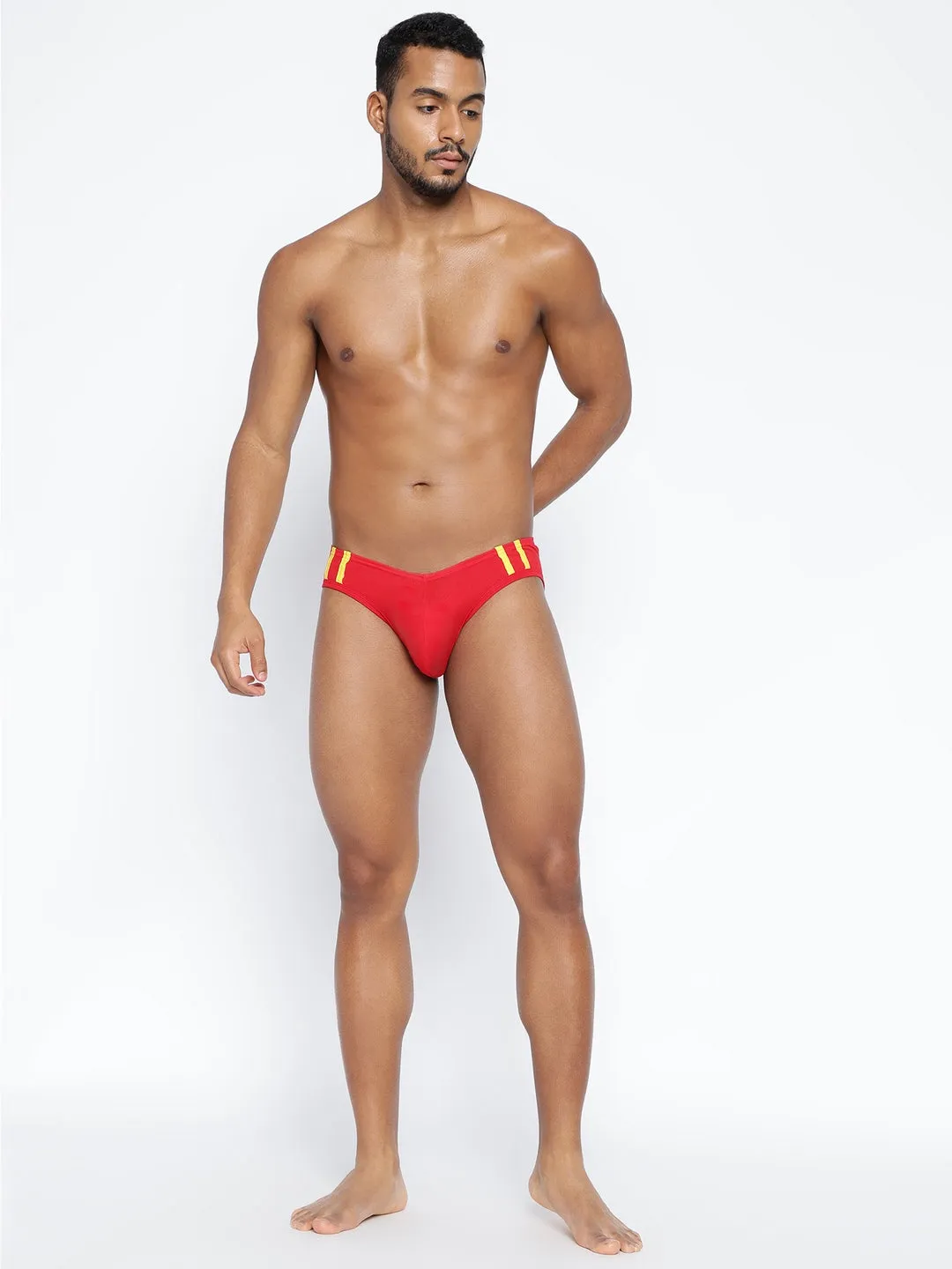 Striped and Solid Fashion Brief (Pack of 2)