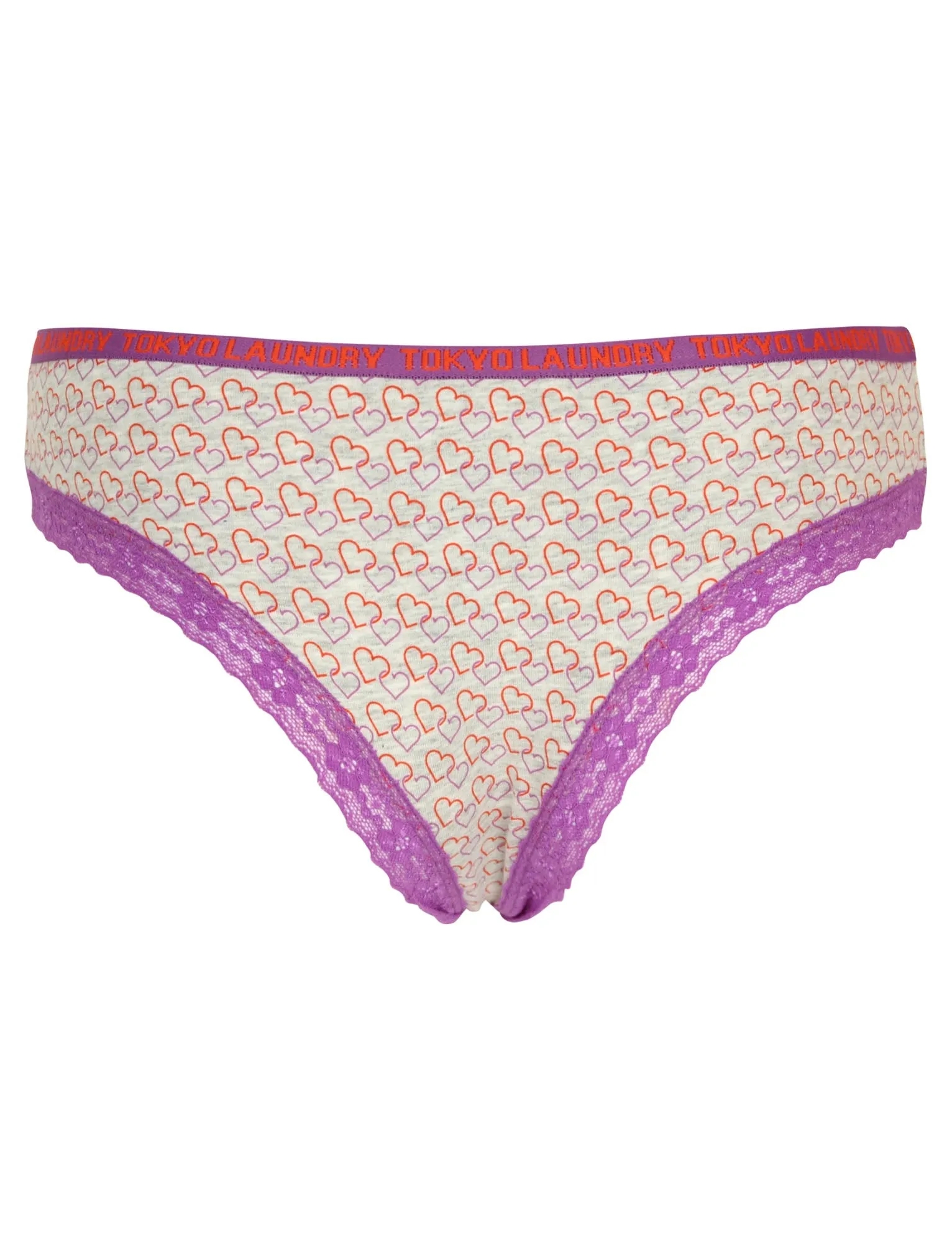 Suzy (3 Pack) Assorted Briefs in Dewberry / Redsky / Light Grey Marl - Tokyo Laundry