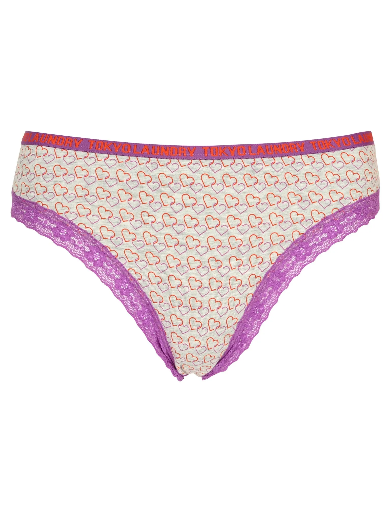 Suzy (3 Pack) Assorted Briefs in Dewberry / Redsky / Light Grey Marl - Tokyo Laundry
