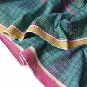 Swatch — Jade Check Handloom Cotton