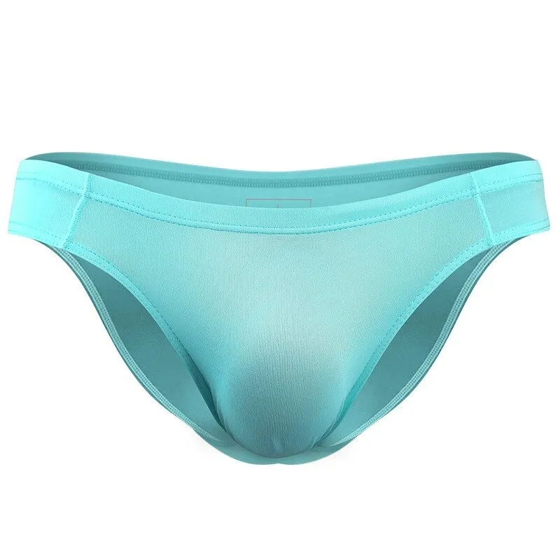 Thin Transparents Seamless Ice Silk Underwear 3D Pouch Briefs for Men