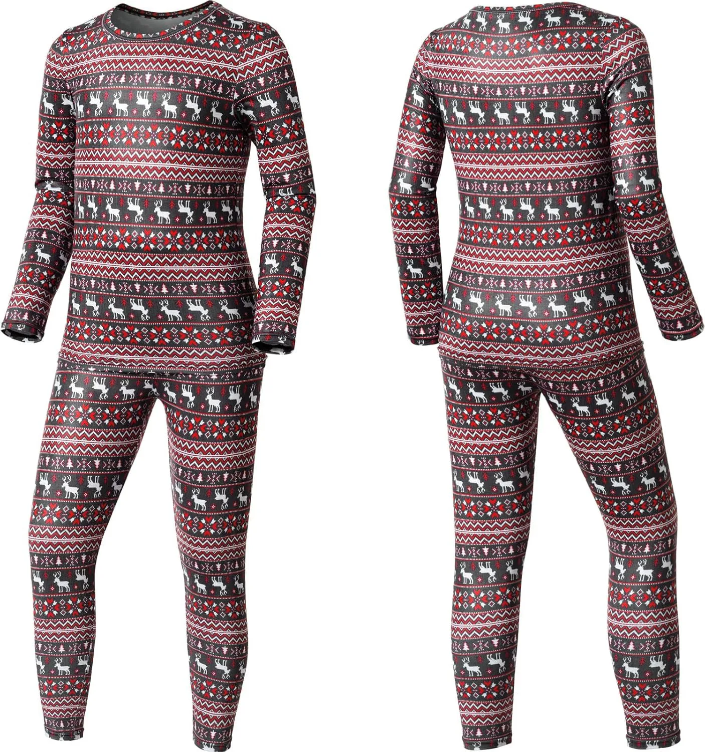 TSLA Kid's & Boy's and Girl's Thermal Underwear Set, Soft Fleece Lined Long Johns, Winter Base Layer Top & Bottom
