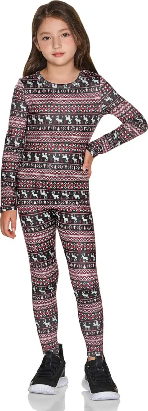 TSLA Kid's & Boy's and Girl's Thermal Underwear Set, Soft Fleece Lined Long Johns, Winter Base Layer Top & Bottom
