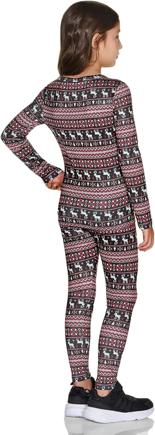TSLA Kid's & Boy's and Girl's Thermal Underwear Set, Soft Fleece Lined Long Johns, Winter Base Layer Top & Bottom