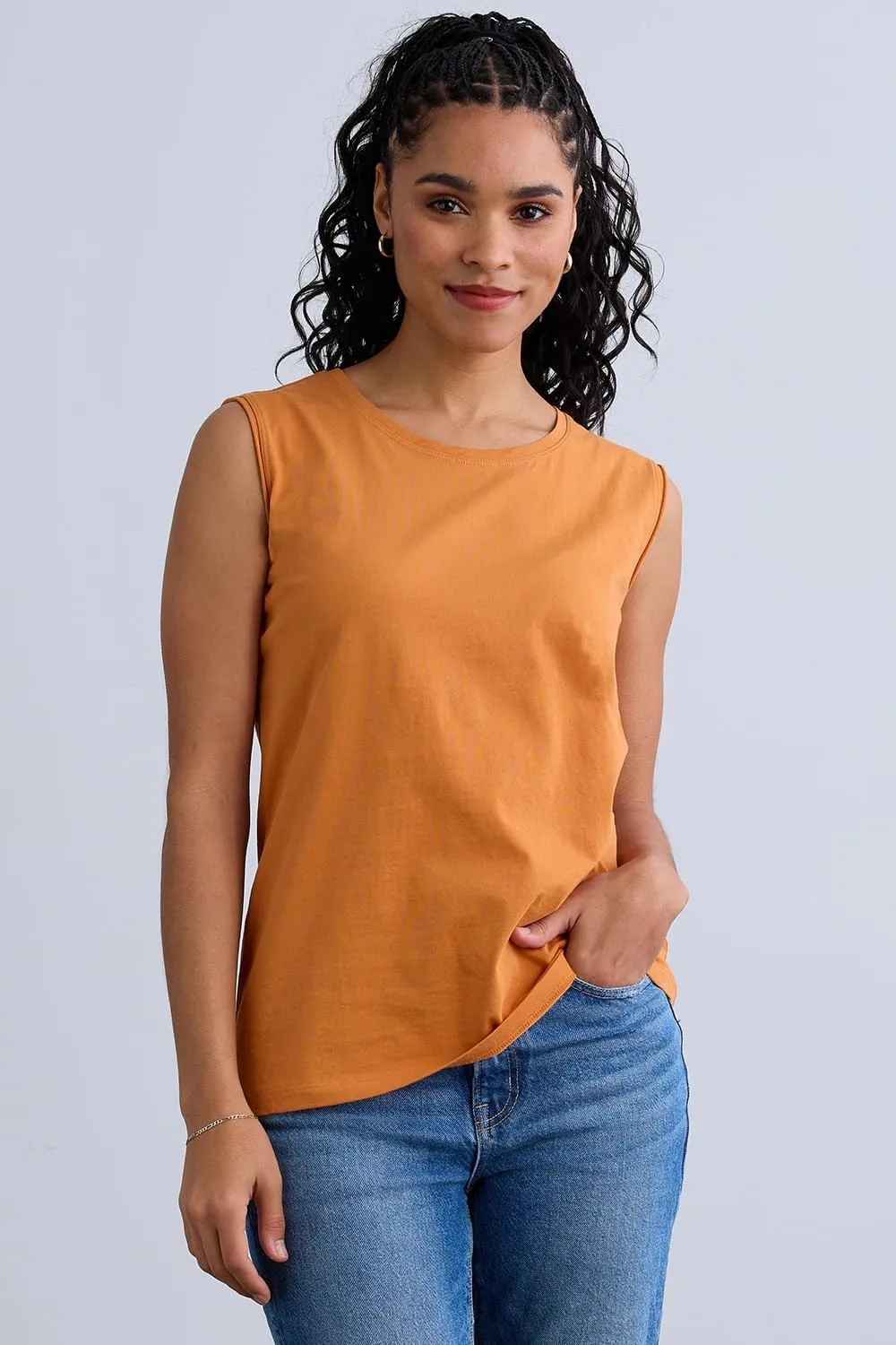 Women's 100% Organic Pima Cotton Sleeveless Tee